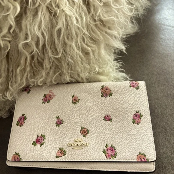 Coach Cream Floral Mini Crossbody Bag - Picture 13 of 14